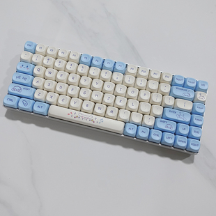 爱石头圆润可爱玉桂狗主题类MOA高度PBT小缝隙热升华pbt材质 键帽