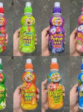 Pororo啵乐乐儿童饮料235ml/瓶牛奶味柑橘草莓味韩国原装进口果味