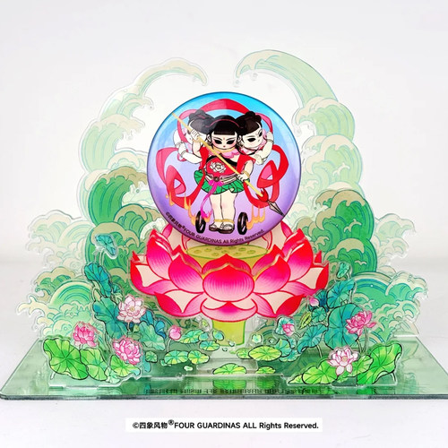 四象风物莲花谷美亚克力吧唧展示架磁吸居家谷子徽章摆件装饰收纳