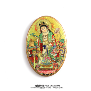 四象风物文殊画像谷子吧唧挂件平安挂饰镭射胸牌装 饰胸针徽章上岸