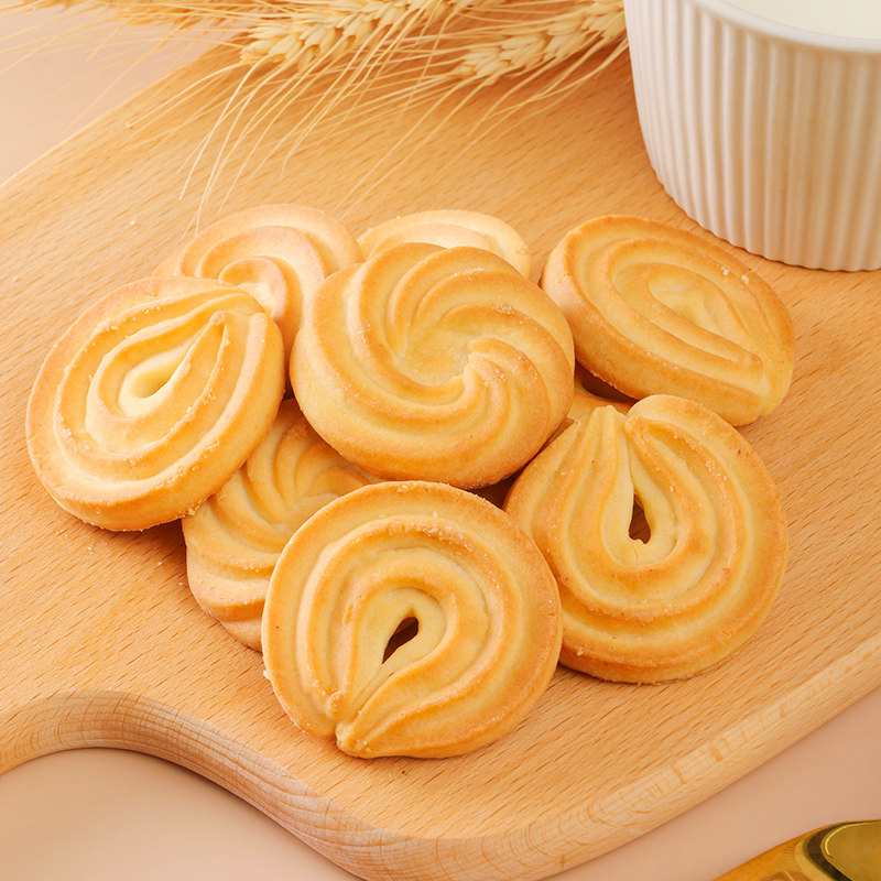 富崎乐黄油坚果曲奇饼干糕点网红解馋零食小吃休闲食品礼盒批发