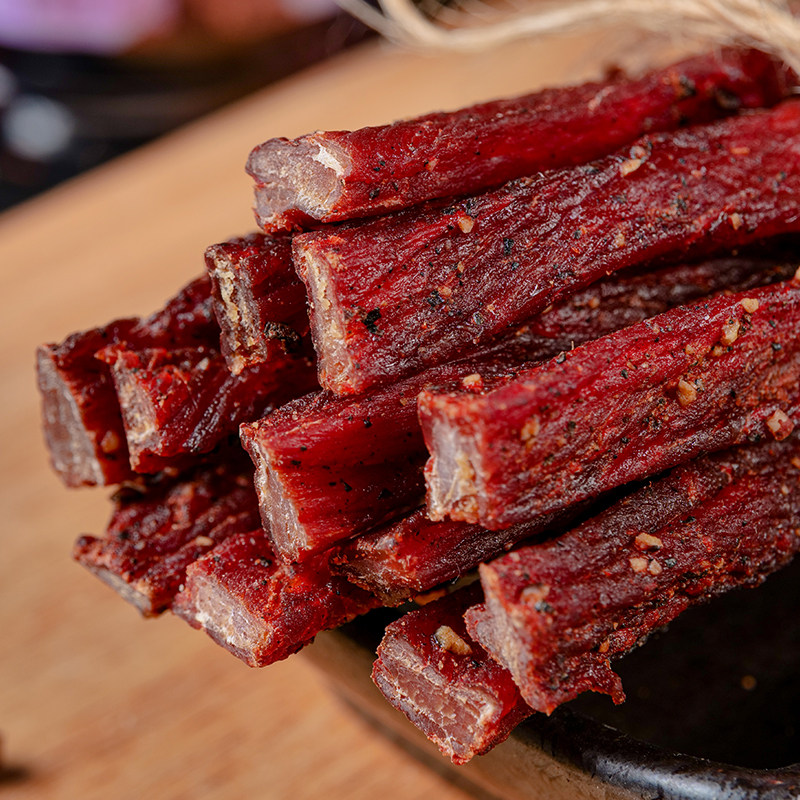 富崎乐猪肉干小包装手撕风干耐嚼黑椒休闲解馋零食即食小吃特产