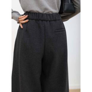 三 木FHI社韩系加绒毛休闲女冬装新品加厚罗卜裤百搭裤裤子呢冬季