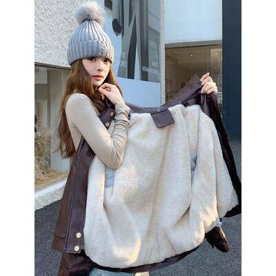 衣外皮套女2025新款爆款冬季秋美式加覆古今年流行加绒厚夹克UKB