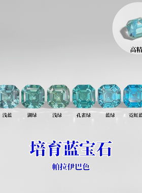 培育蓝宝石帕拉伊巴色 梧州人造宝石阿斯切裸石 首饰戒指主石镶嵌