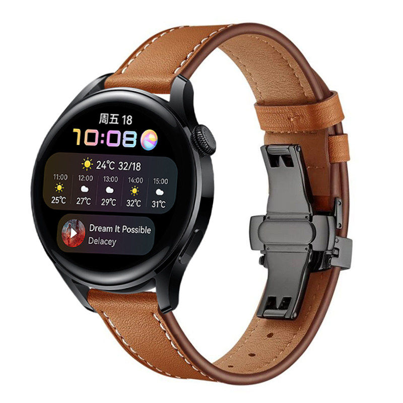 适用华为watch3pro真皮gt2带手表gt智能46荣耀magic2保时捷gt3替
