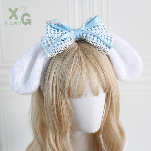 原创大蝴蝶结玉桂狗发箍洛丽塔KC