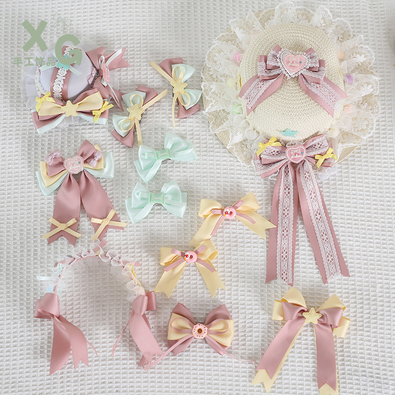 洛丽塔套装二次元飘带发饰KC