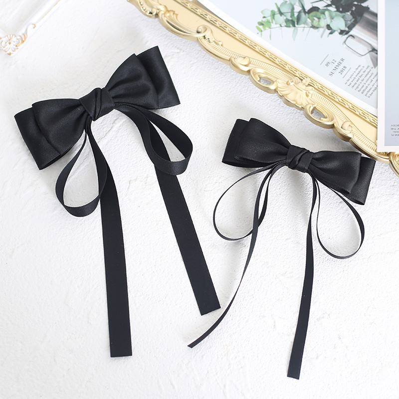 蝴蝶结飘带头绳马尾网红法式