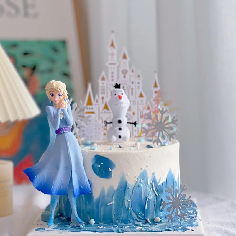 冰雪奇缘爱莎艾莎公主娃娃蛋糕装甜品台装饰