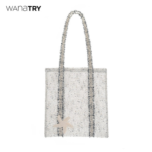 wanatry网格编织海星休闲网格包