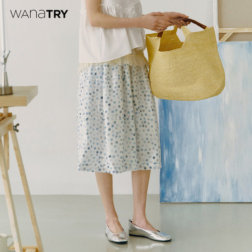wanatry波点夏感结构A字半裙