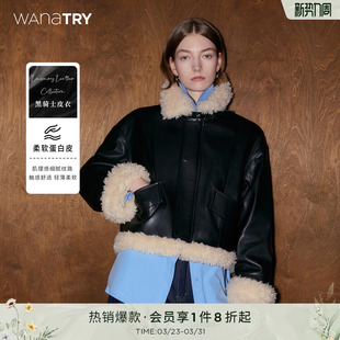 蛋白皮毛领上衣女 新款 wana try黑骑士超轻90绒白鸭绒羽绒外套冬季