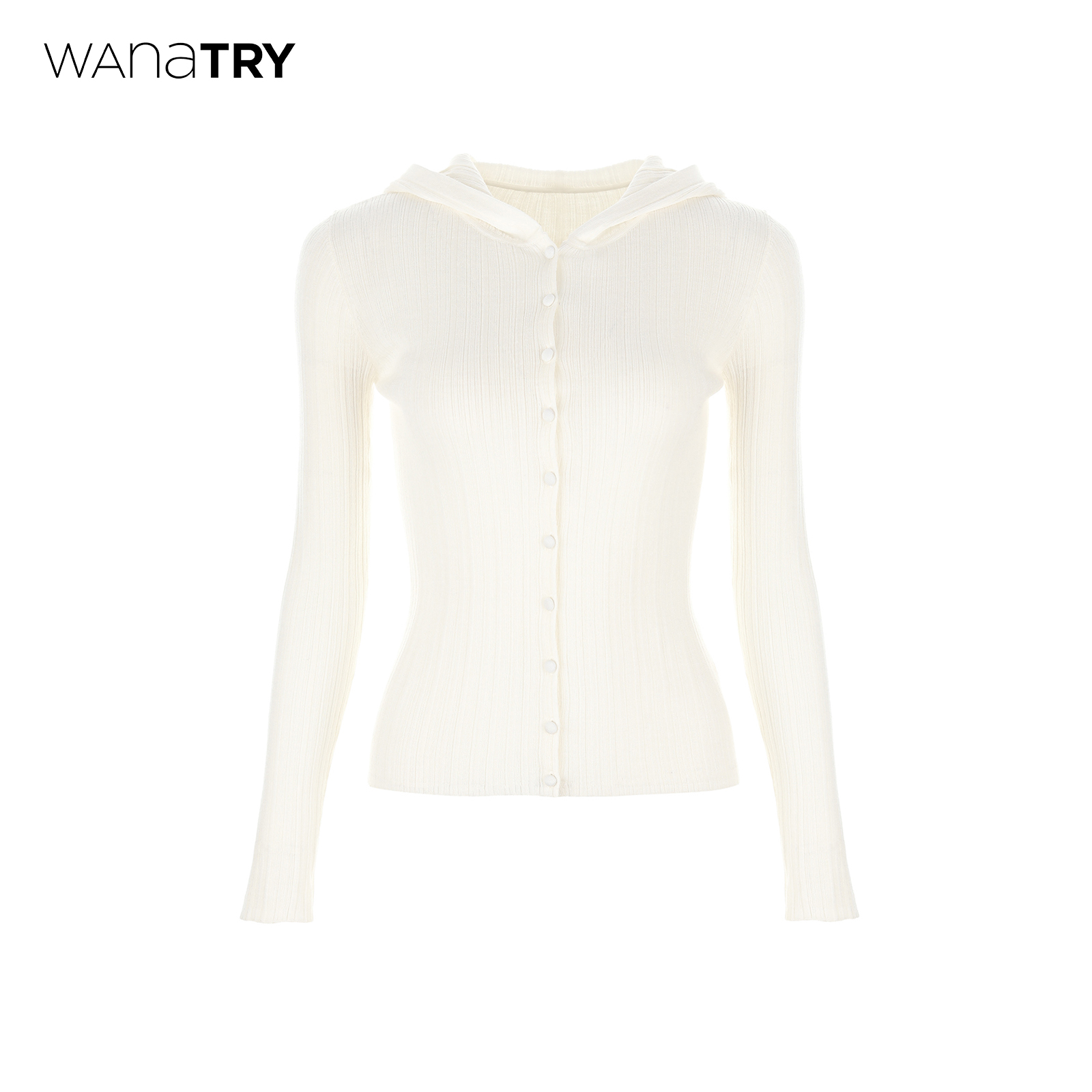 wanatry羊毛连帽舒适修身针织衫