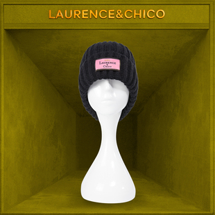 LC粗棒针织毛线帽，灰色