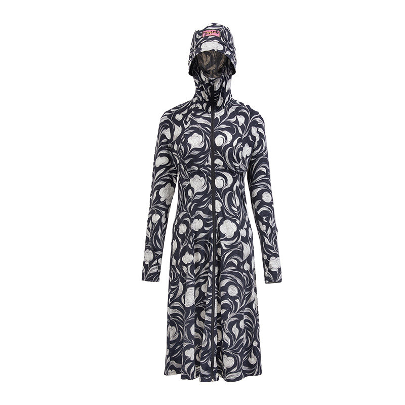 【本期上新】LC谧蓝花叙小渔夫防晒开衫连衣裙UPF50+，黑白