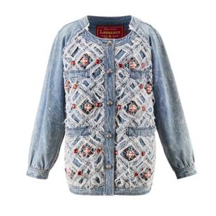 LC【女装专属】钻饰手编牛仔Oversized外套