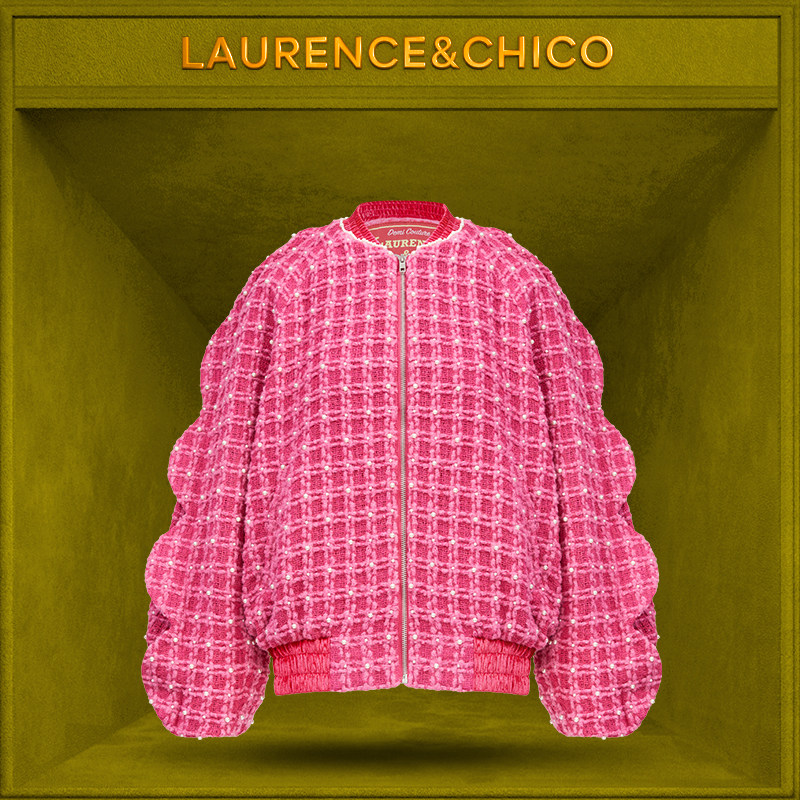 【秋冬新品】LC媚媚手工抽纱花边钉珠外套，粉红（限量77件新品）,女装/女士精品,短外套,淘宝优惠券,粉丝福利购,淘宝优惠卷