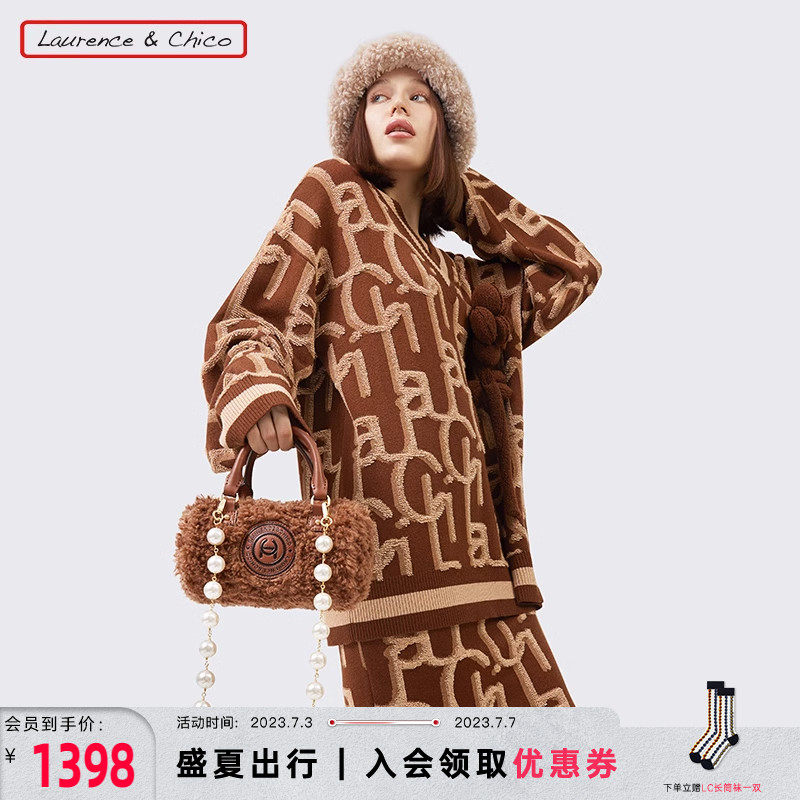 Laurence&Chico 波士顿包枕头包泰迪毛毛包羊羔毛珍珠圆筒包/L&C