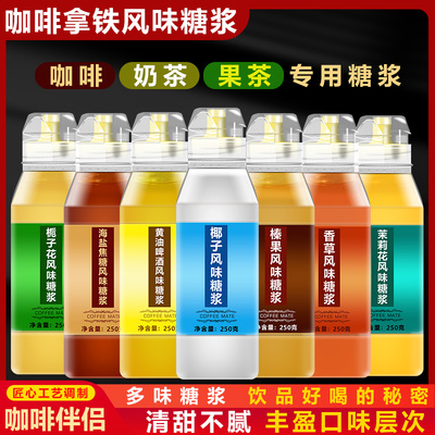 咖啡伴侣香草焦糖榛果薄荷橘皮蓝柑桂花风味糖浆咖啡调酒奶茶专用