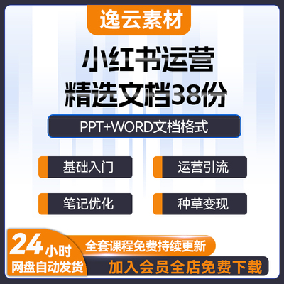 小红薯书运营培训PPT教程文字图片版种草笔记入门起号自学课程