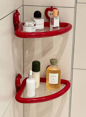 浴室三角置物架卫生间各种神器洗漱台吸盘壁挂式免打孔墙上收纳架