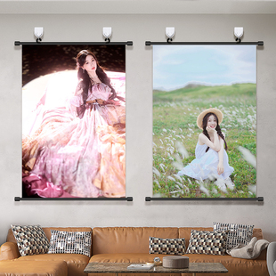 虞书欣挂画Esther高清应援海报美女明星周边免打孔背景布装饰画