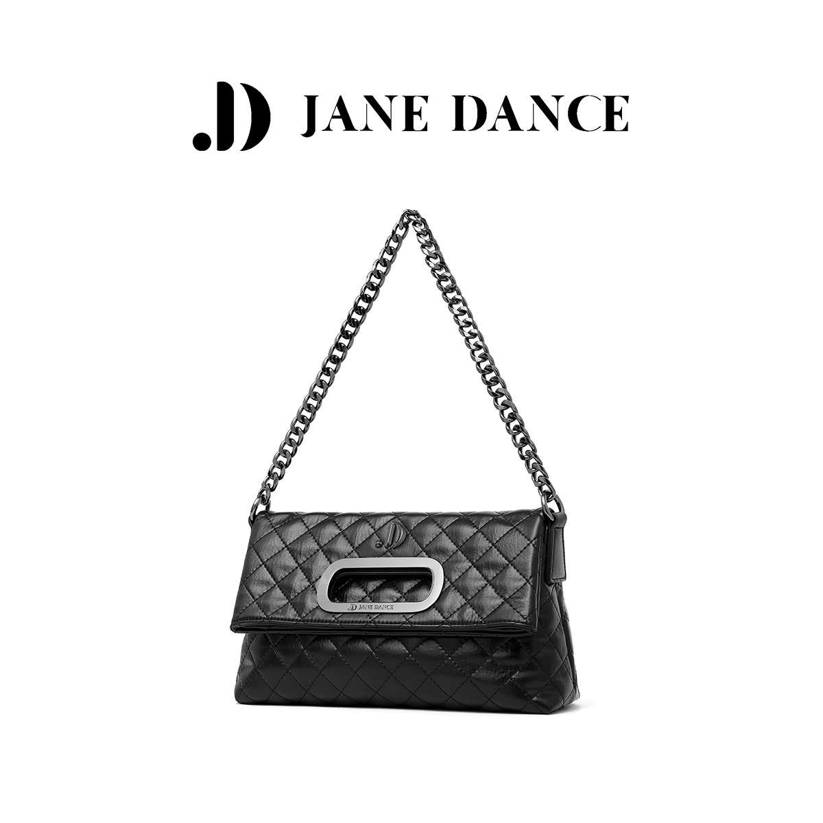 代购轻奢腋下包包女2025新款高级感菱格链条包单肩斜挎折叠包通勤