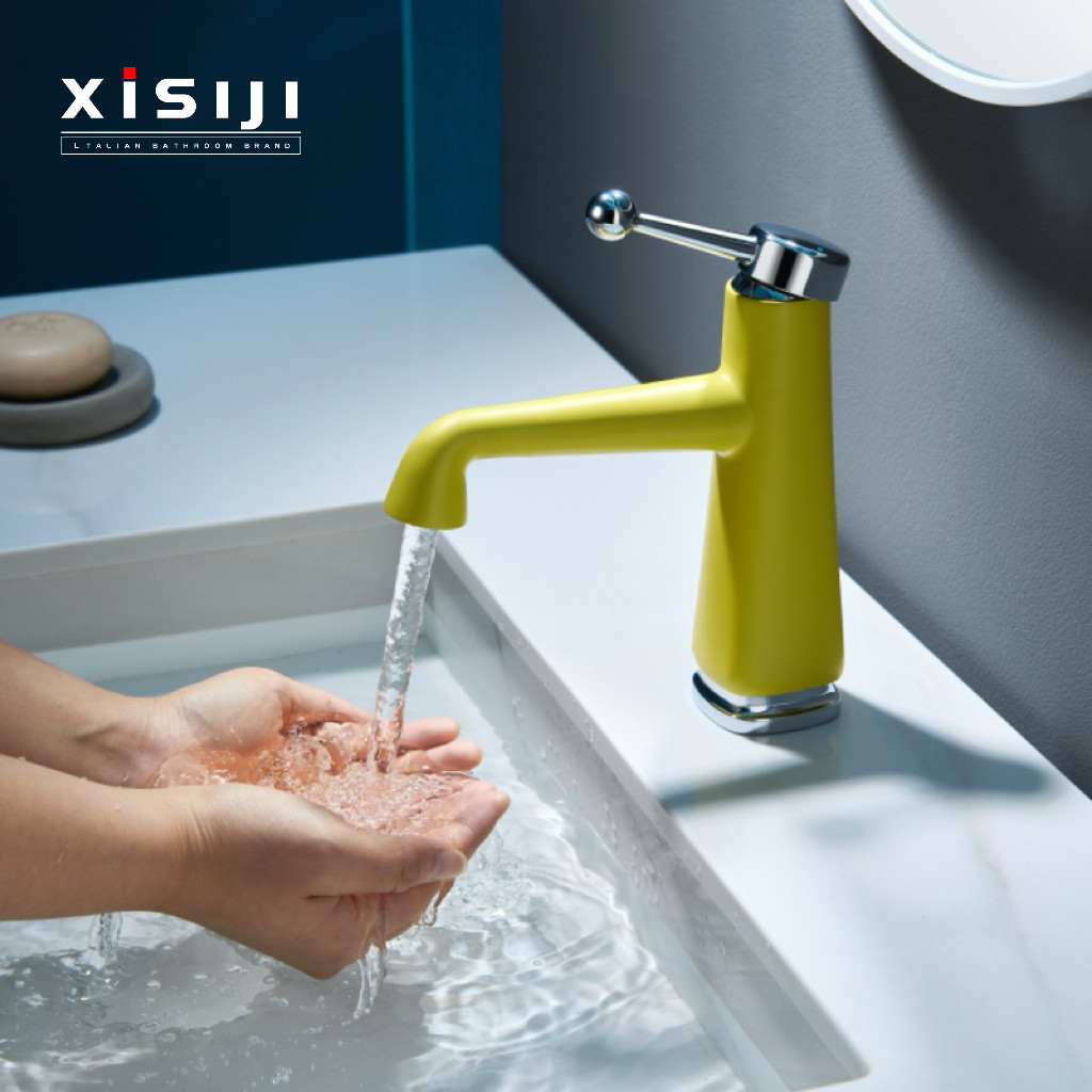 意大利小叮当全铜面盆水龙头冷热水龙头红色洗手池创意水龙头家用,家装主材,面盆龙头,淘宝优惠券,粉丝福利购,淘宝优惠卷