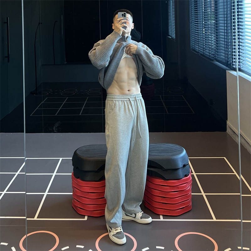 运动训练弯刀松紧腰卫裤男士重磅