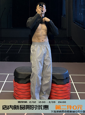 IRONTRAP户外防泼水长裤撞色织带直筒休闲裤宽松机能冲锋裤秋冬季