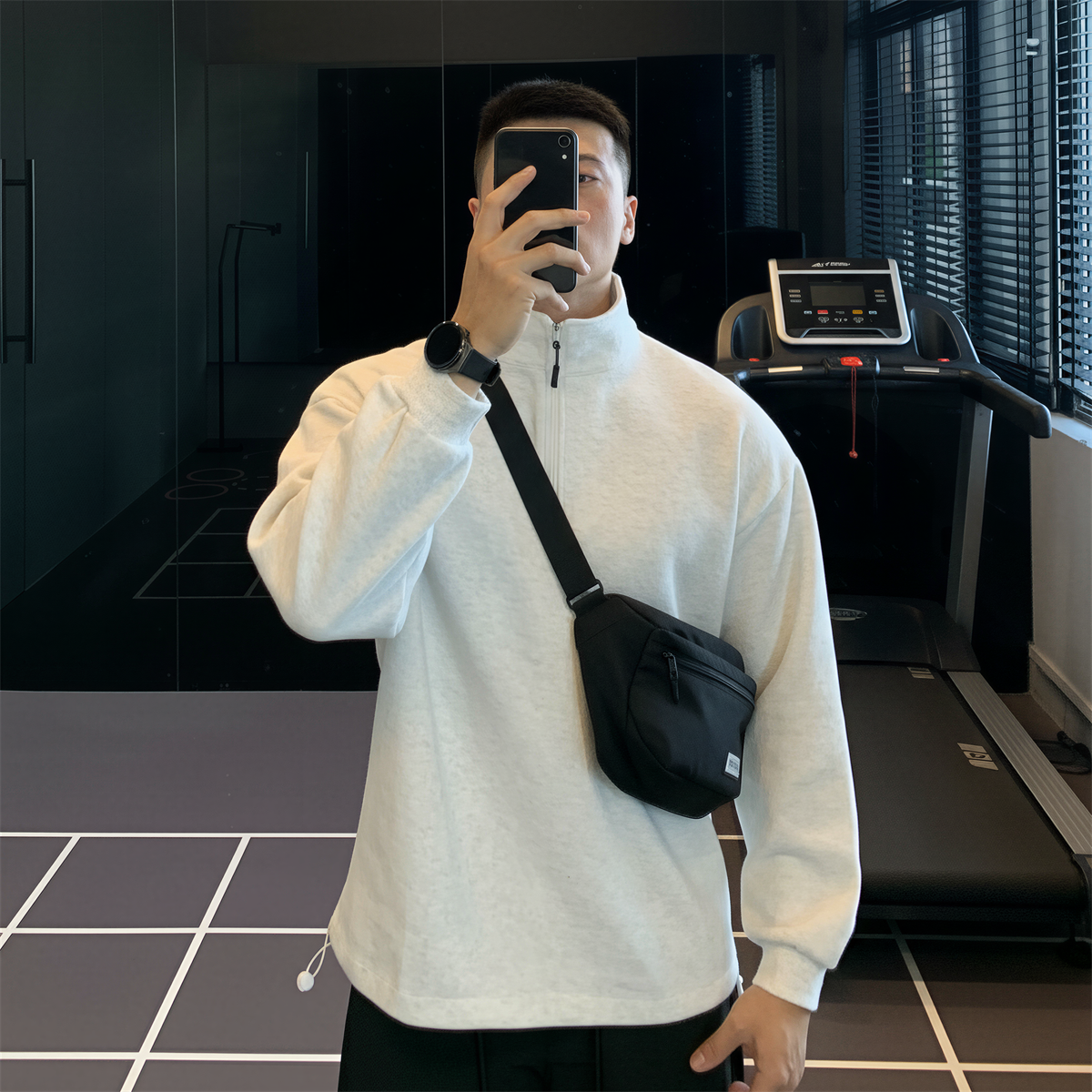 运动卫衣男混纺棉亲肤长袖T恤秋