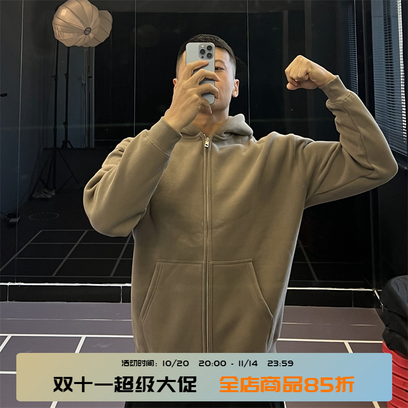【简约百搭】350G双拉链连帽卫衣