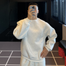 秋冬季 型落肩宽松长袖 卫衣男boxy版 IRONTRAP380G重磅拼接设计美式