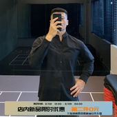 T恤男衬衣休闲打底秋冬 长袖 城市通勤 日系复古亨利领纯棉衬衫