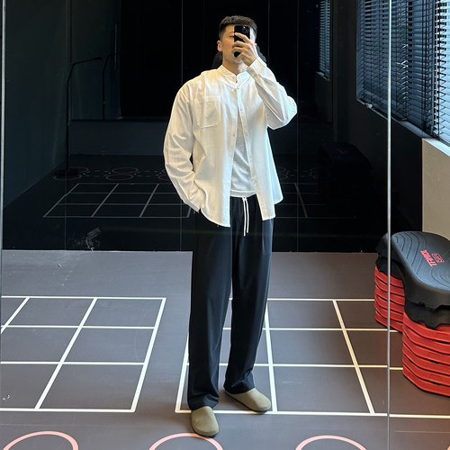 夏日冰丝凉凉裤运动垂感空调裤男