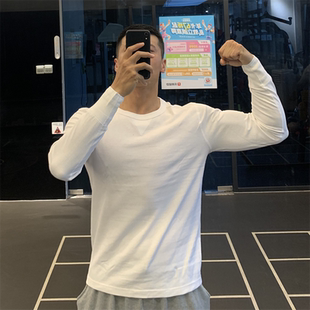 t恤纯棉训练服篮球服 运动上衣健身衣服男长袖 irontrap新款 美式