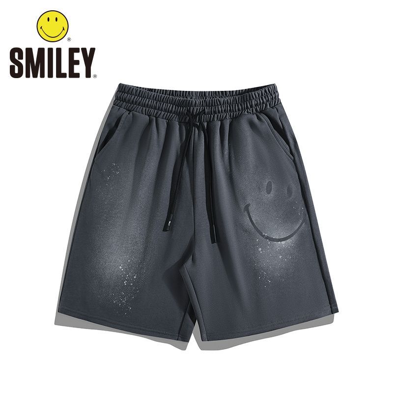 SMILEY笑脸休闲短裤夏季宽休闲裤