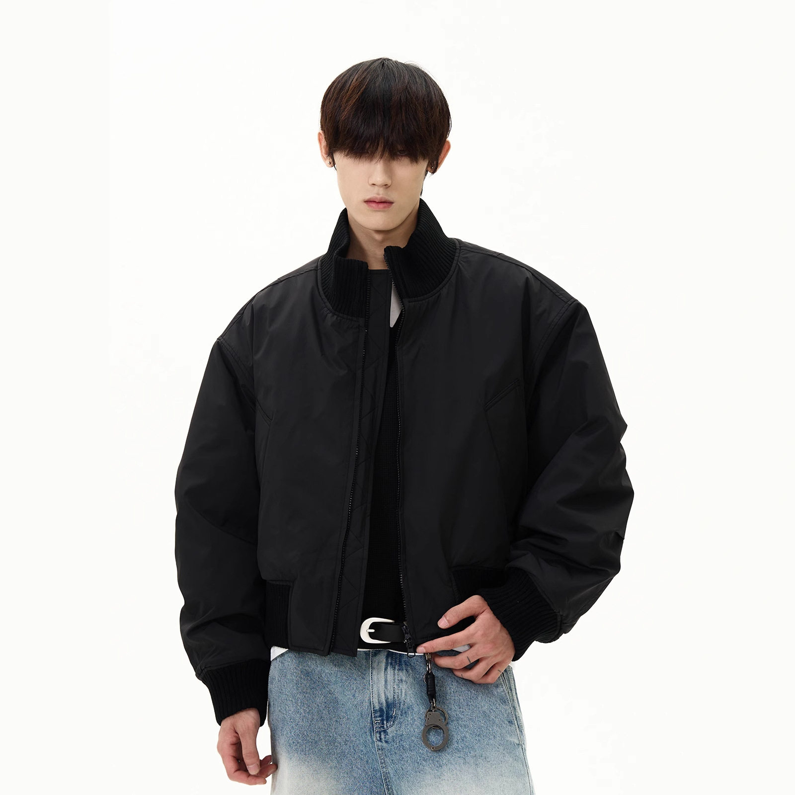 cleanfit廓形飞行员夹克棉服男