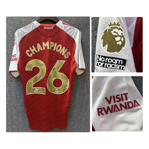 2026 Arsenal Champions Gold Jersey Signature 签名版球员球衣