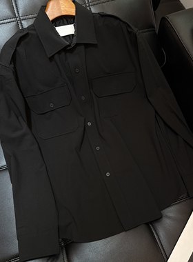 【年终清仓】SUNTEEZA马拉立体裁剪四角缝线羊毛混纺男女衬衫外套