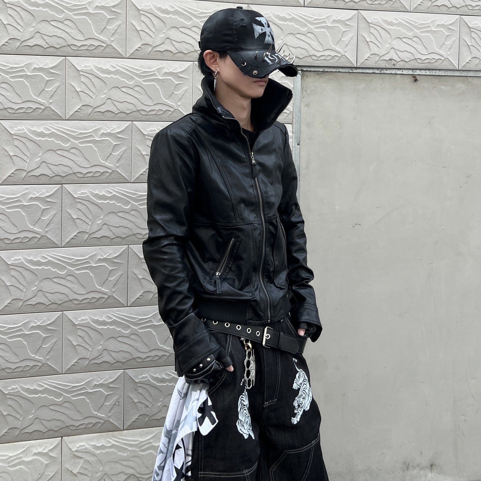 小众设计感修身显瘦皮衣外套男女