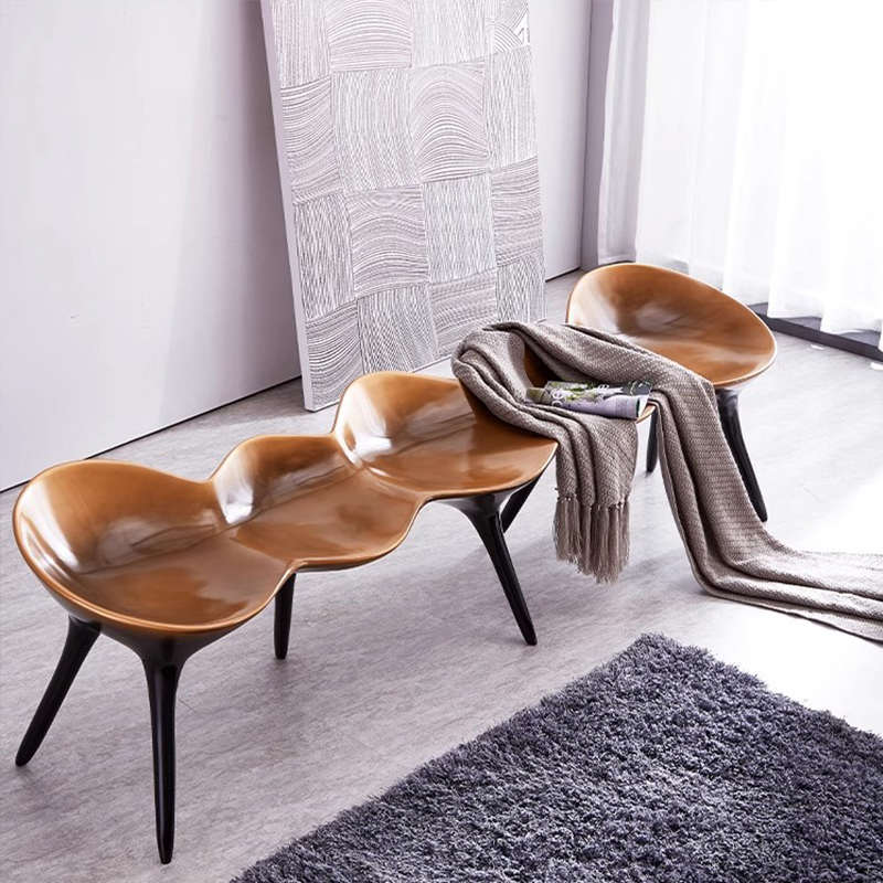 异形毛毛虫休闲椅玻璃钢分子椅