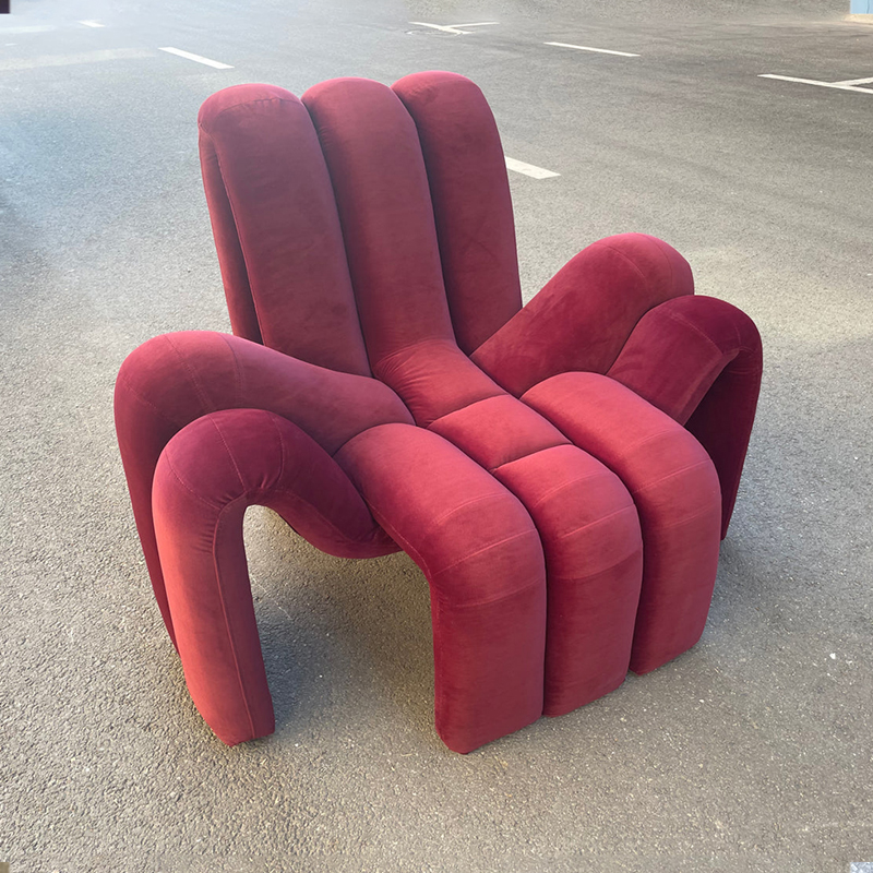 轻奢创意动物造型沙发设计师家具仿生异形蜘蛛椅弯管线条单人躺椅