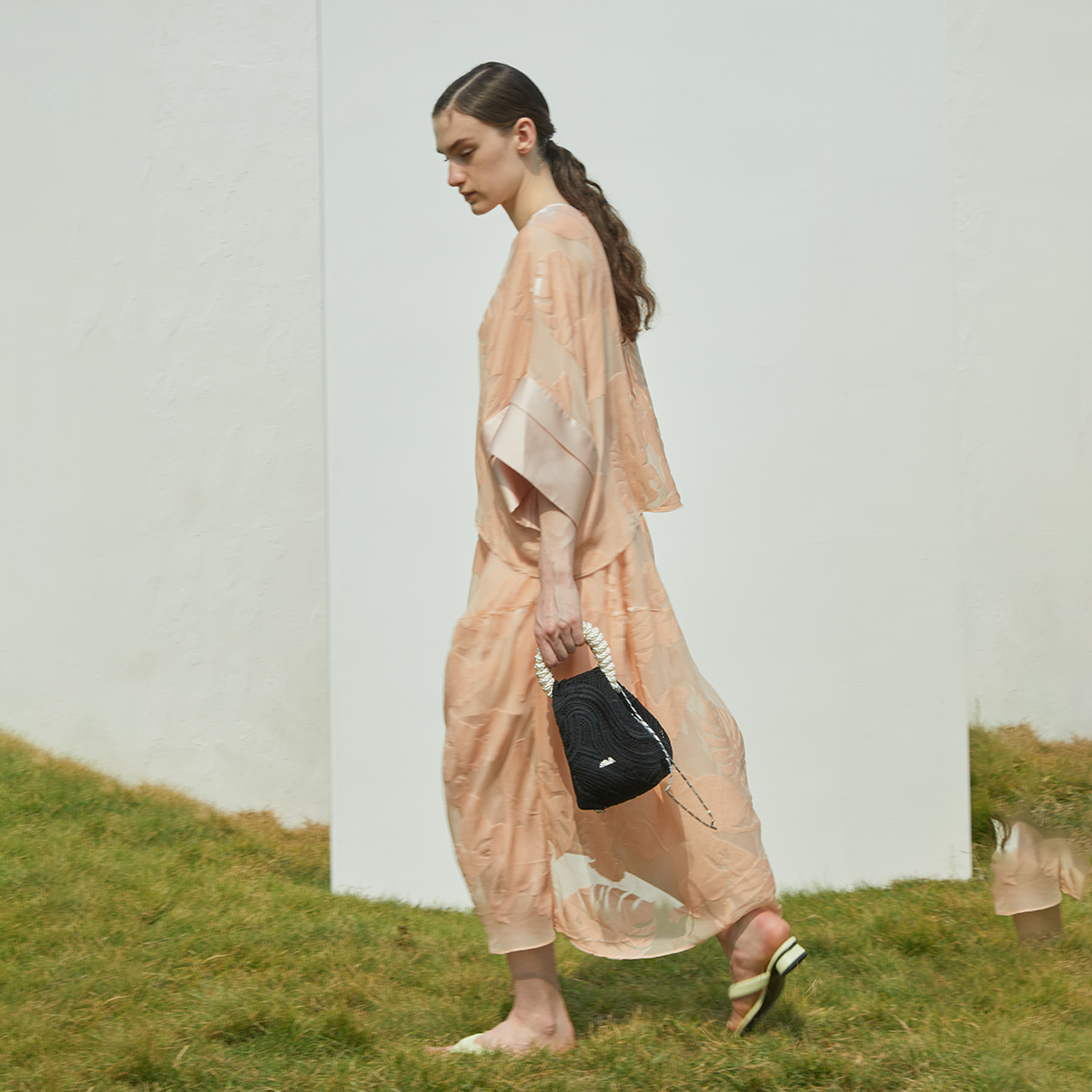 MAOMART原创A字烧花半身裙