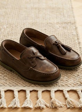 duoremi春季新款26SS21乐福鞋26ss20软底牛皮休闲风流苏皮鞋