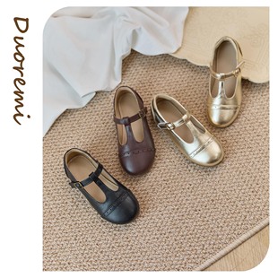 duoremi秋季25aw14复古牛皮鞋玛丽珍魔术贴百搭英伦风宝宝优雅