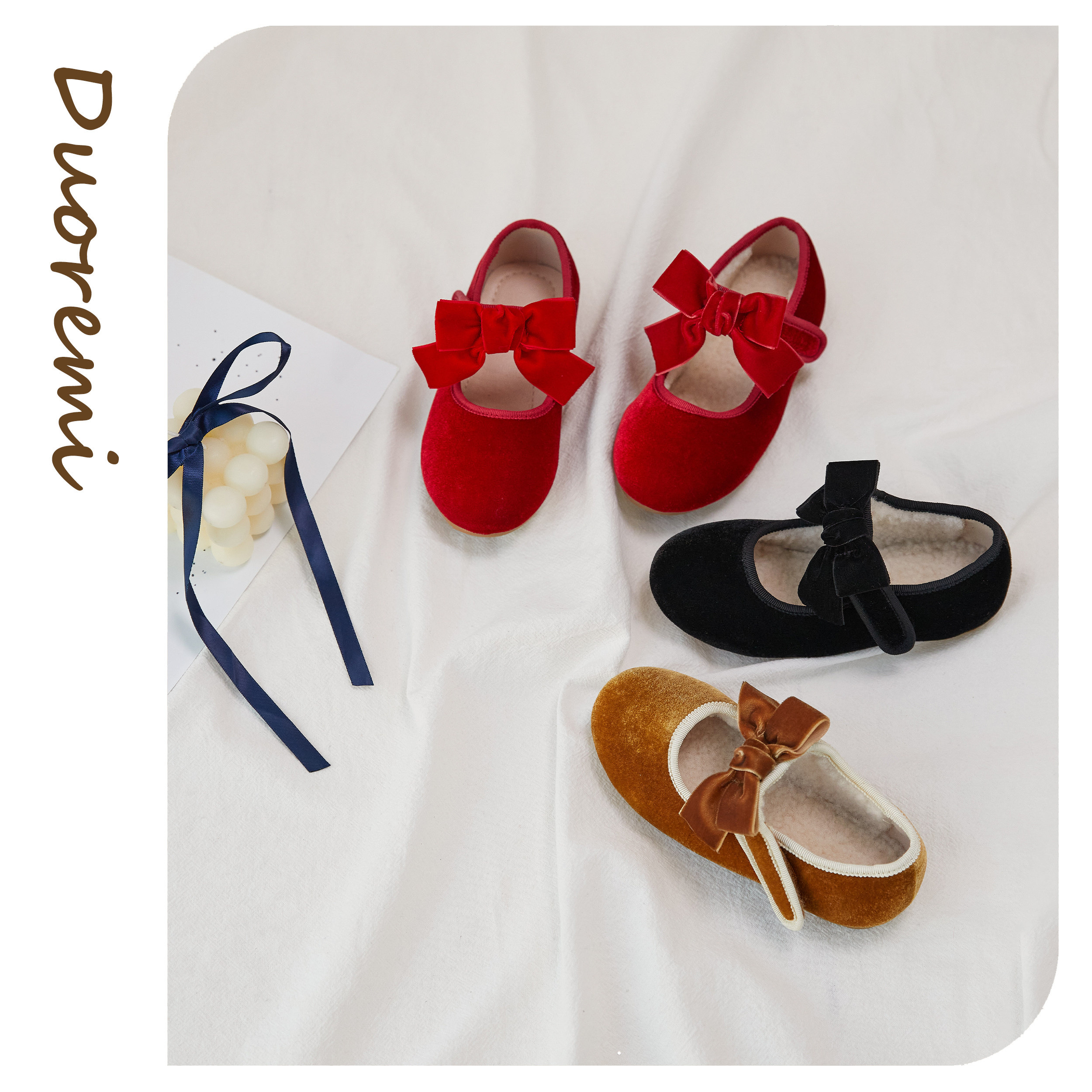 Duoremi公主风25秋季丝绒鞋子BR2505休闲婴儿加绒防滑女宝奶奶鞋,童鞋/婴儿鞋/亲子鞋,皮鞋,淘宝优惠券,粉丝福利购,淘宝优惠卷