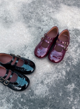 duoremi软底春季新款软底26ss05公主皮鞋法式英伦风女童黑色单鞋