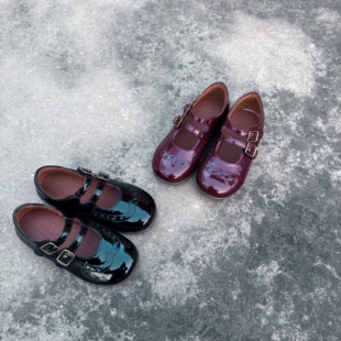 duoremi软底春季新款软底26ss05公主皮鞋法式英伦风女童黑色单鞋